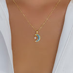 Iridescent Moon Necklace