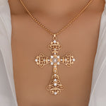 Haven Crystal Cross Necklace