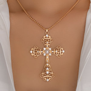 Haven Crystal Cross Necklace