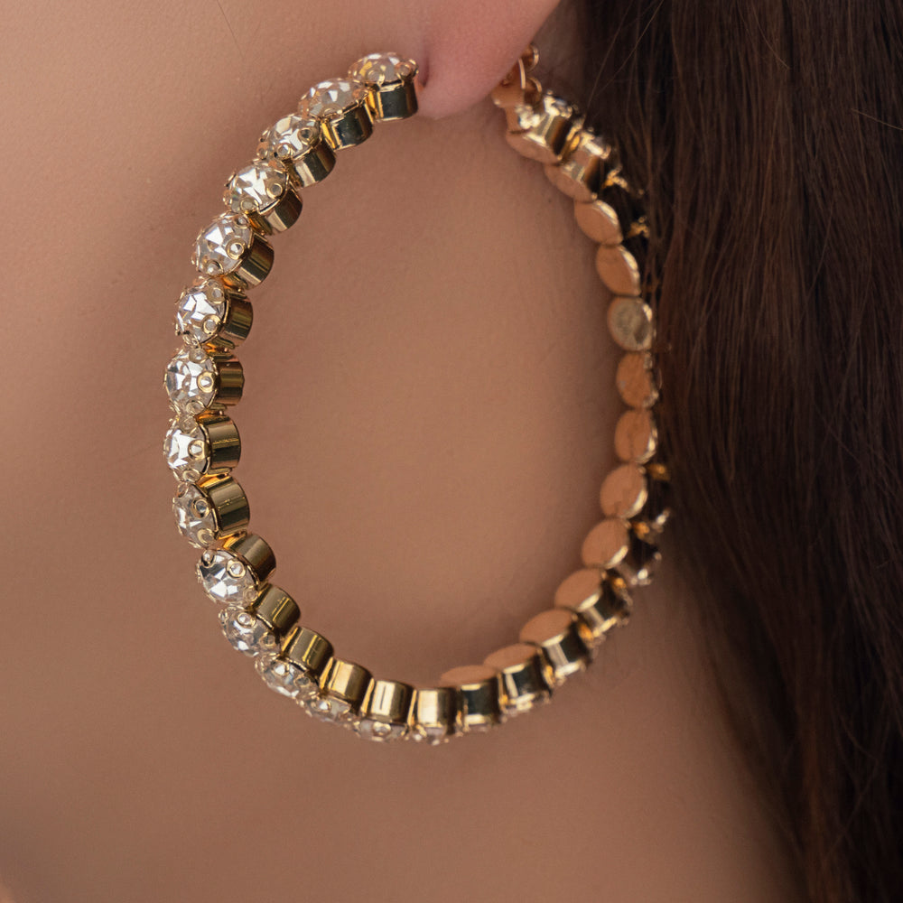 Crystal Tiff Hoops