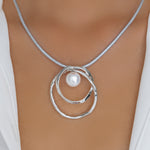 Silver Malia Pearl Necklace