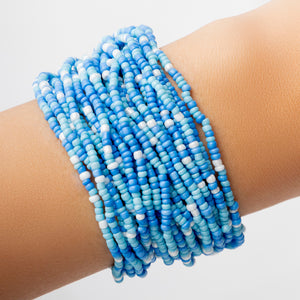 Mini Bead Bracelet Set (Blue)