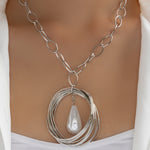 Tamron Pearl Necklace (Silver)