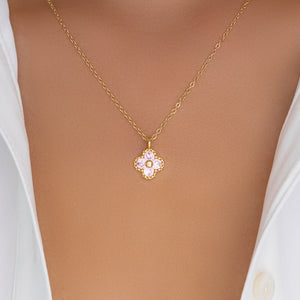 Crystal Cory Steffy Necklace (Pink)