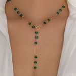 Madelyn Bead Necklace (Emerald)