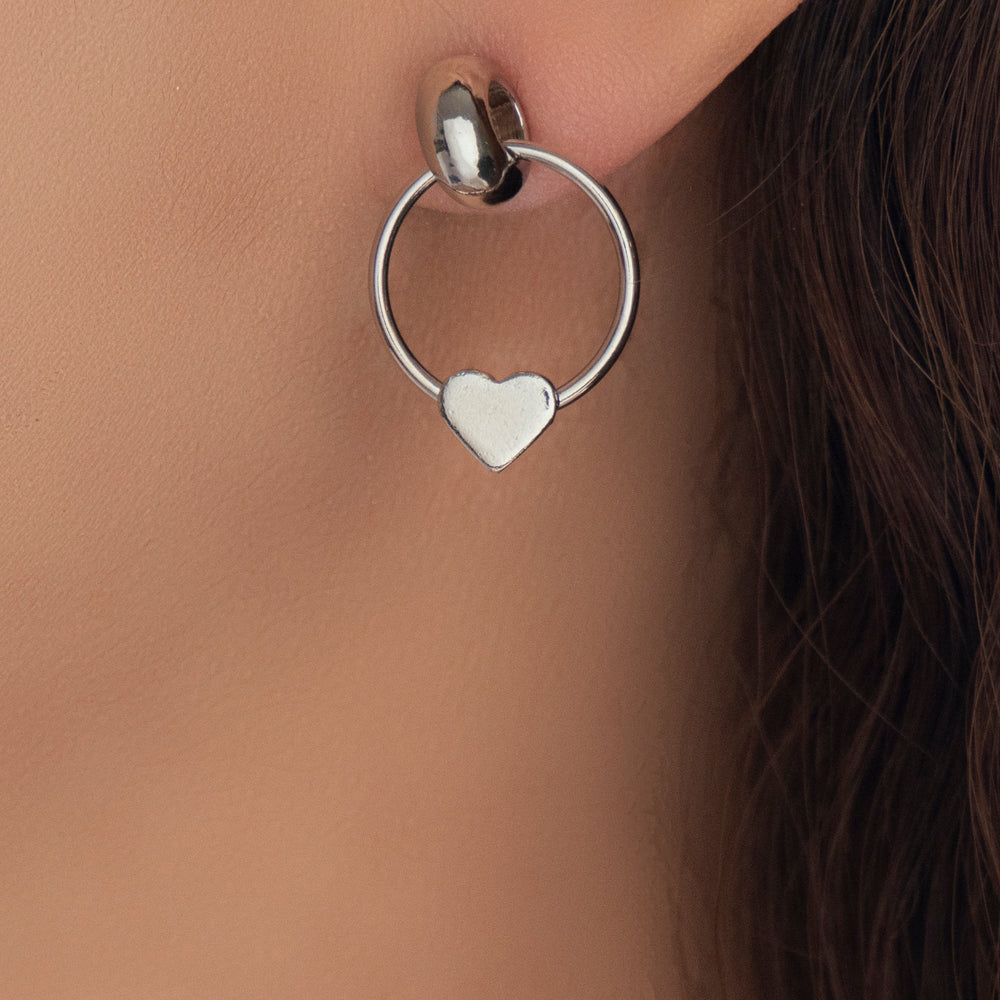 Silver Heart Earrings