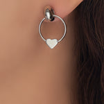 Silver Heart Earrings