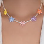 Rainbow Starfish Charm Necklace