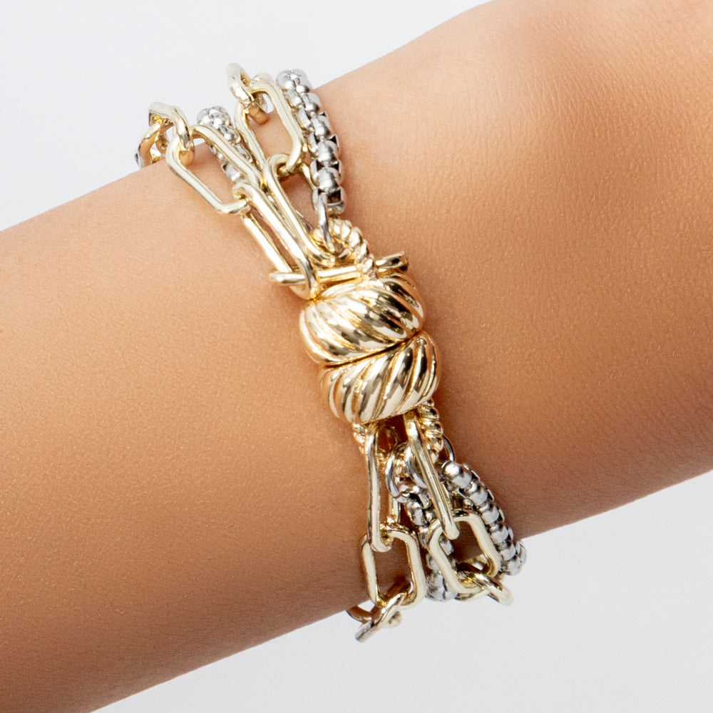 Silver & Gold Chain Bracelet