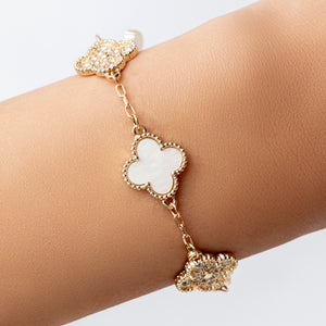 Crystal Alina Steffy Bracelet (White)