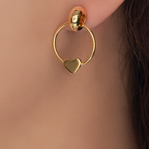 14K Heart Earrings