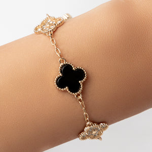 Crystal Alina Steffy Bracelet (Black)