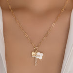 Steffy Cross Charm Necklace