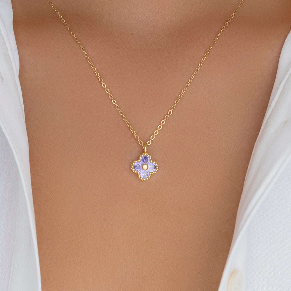 Crystal Cory Steffy Necklace (Purple)