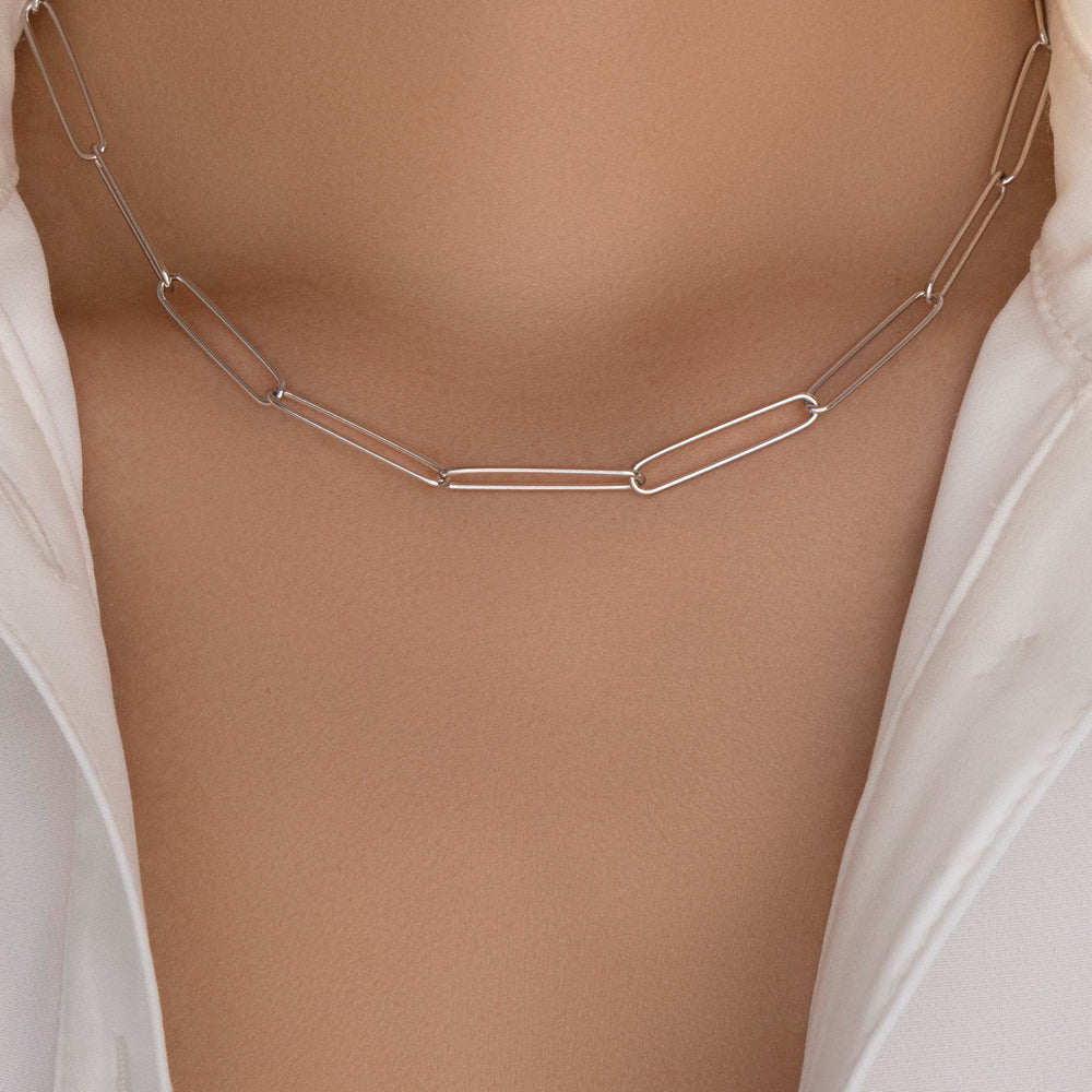 Simple Pin Necklace (Silver)