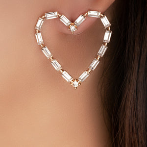 Crystal Mia Heart Earrings