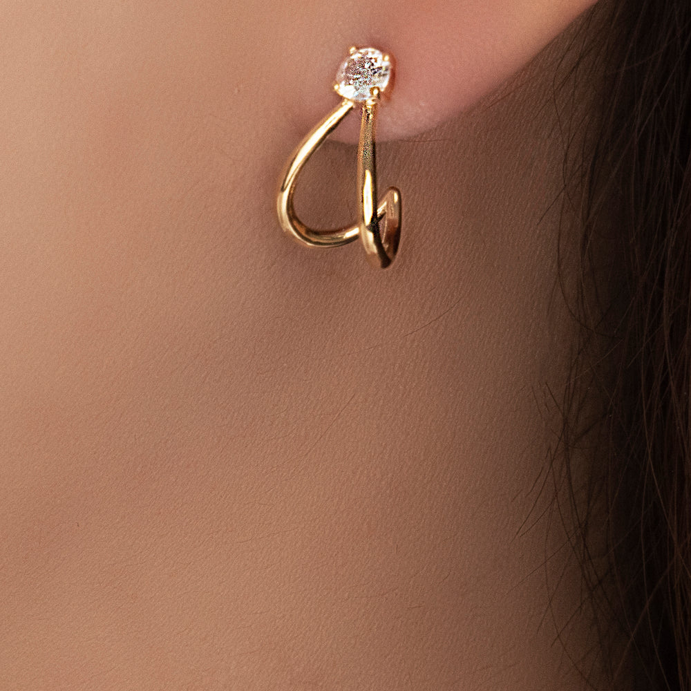 14K Crystal Cheryl Earrings