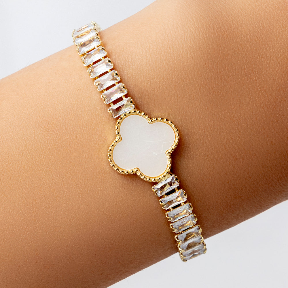 Crystal Becky Steffy Bracelet (White)