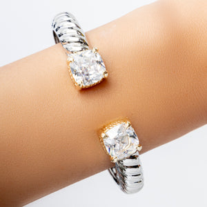 Crystal Silver Allison Cuff