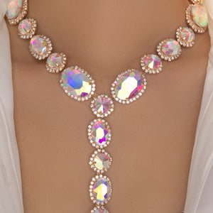 Bold Crystal Necklace (Iridescent)