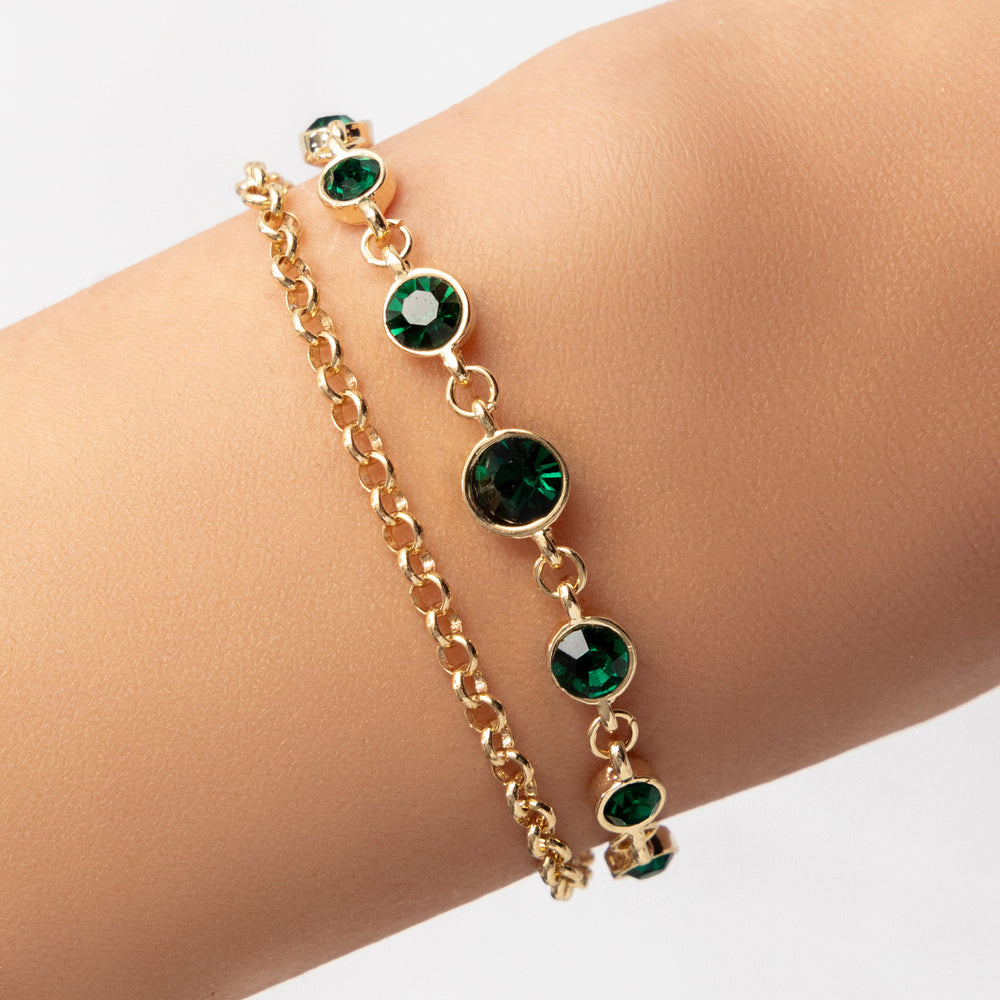 Crystal Lacey Bracelet (Emerald)