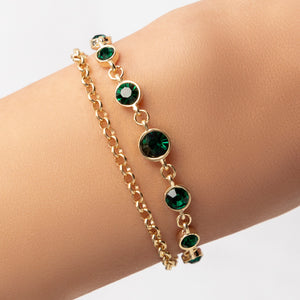 Crystal Lacey Bracelet (Emerald)