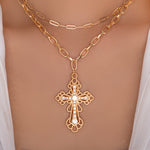 Crystal Gavin Cross Necklace