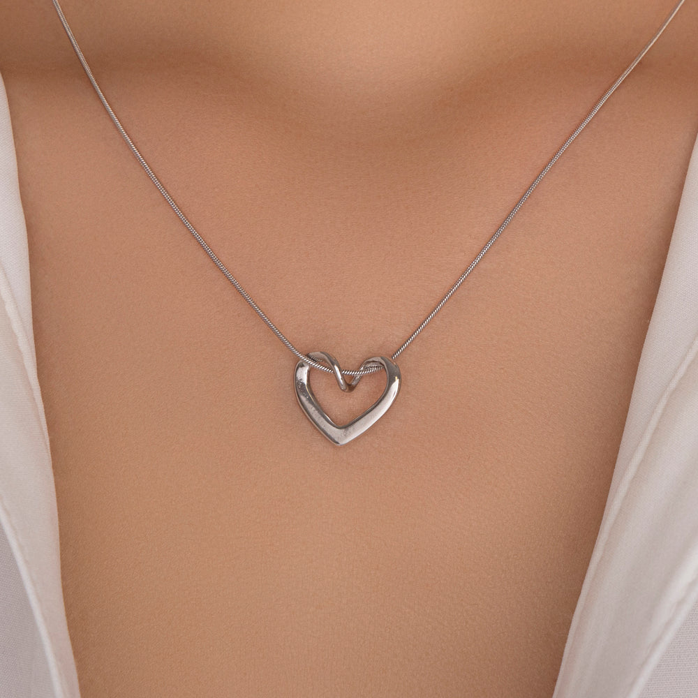 Silver Annie Heart Necklace