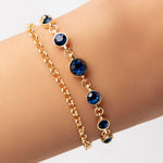 Crystal Lacey Bracelet (Blue)