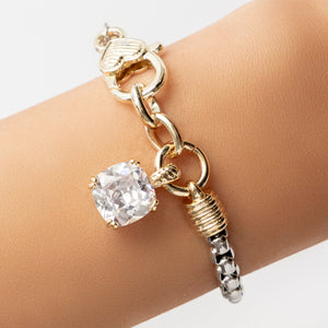 Silver & Gold Crystal Bracelet