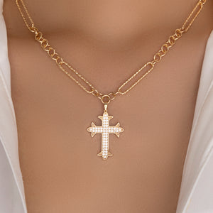 Crystal Alexa Cross Necklace