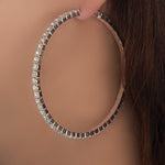 Crystal Sierra Hoops (Silver)