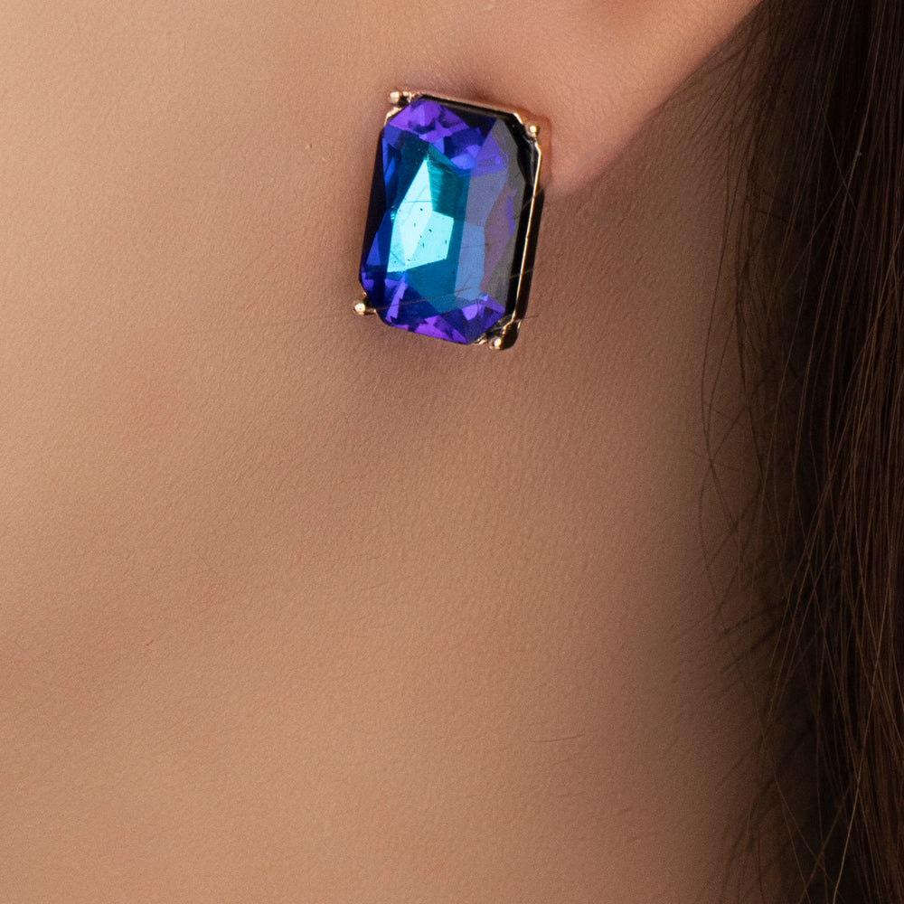 Iridescent Earrings (Blue)