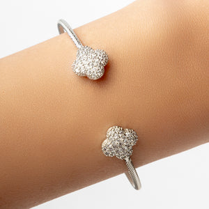 Crystal Stella Steffy Cuff (Silver)