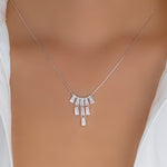 Crystal Annie Necklace (Silver)