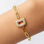 Crystal Bubble Letter Bracelet (D)