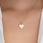 Lila Heart Necklace (White)