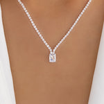 Silver Simple Crystal Necklace