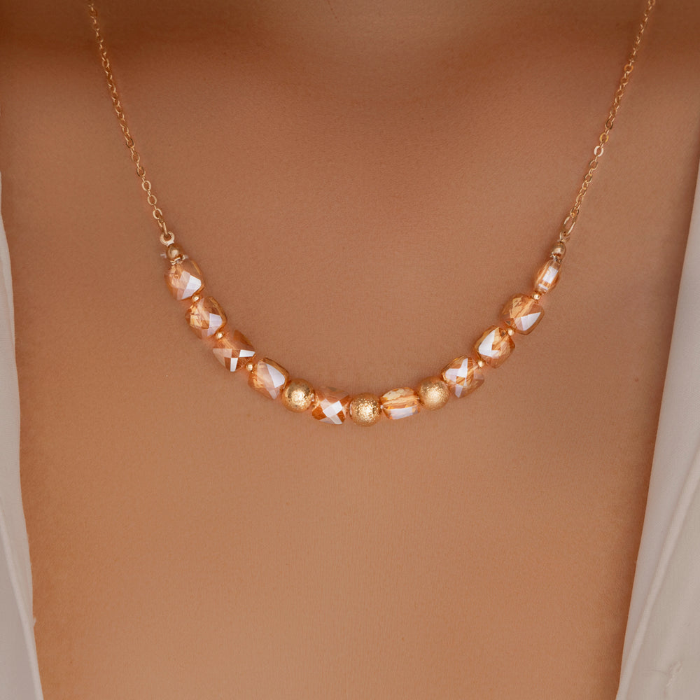 Center Bead Necklace (Gold)