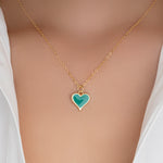 Lila Heart Necklace (Turquoise)