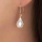 14K Pearl Drop Earrings