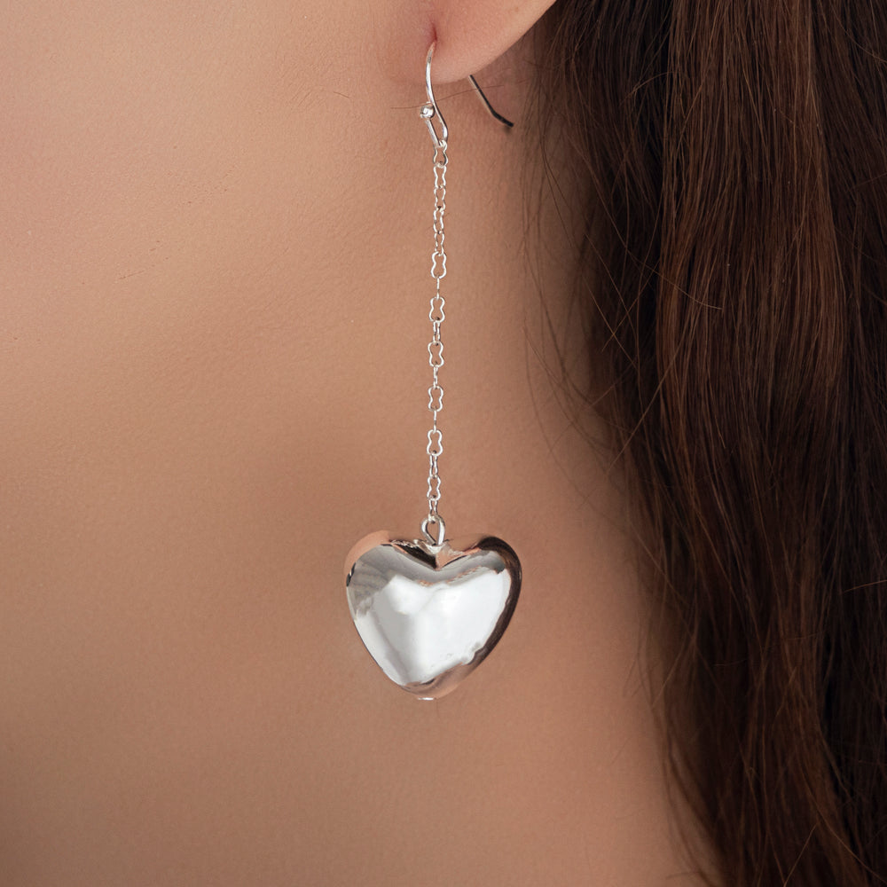 Eden Heart Earrings (Silver)