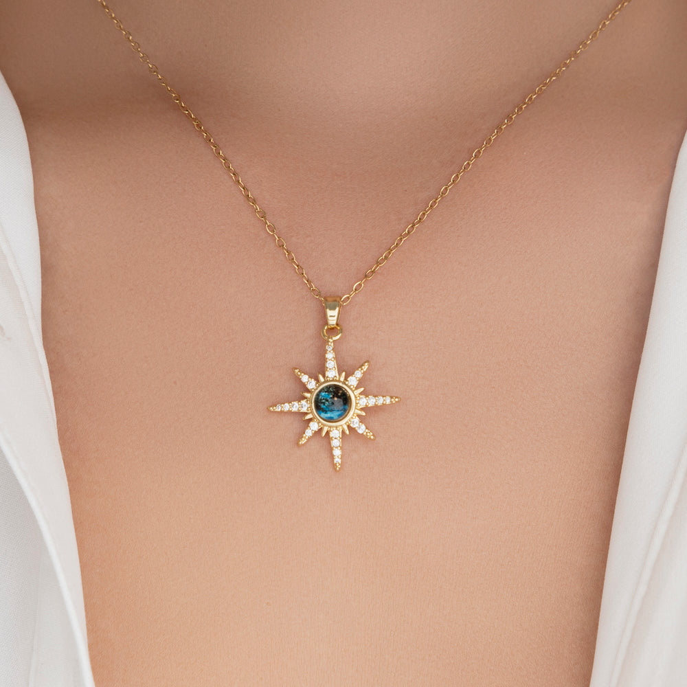 Iridescent Crystal Star Necklace