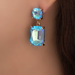 Crystal Anya Earrings (Blue)