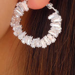 Silver Trista Hoops