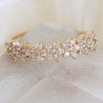 Crystal Flower Row Ring