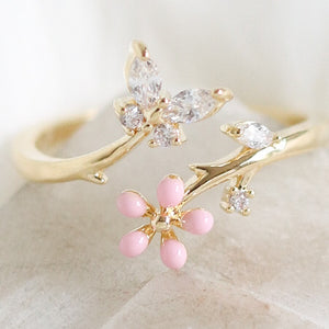 FREE SHIPPING Pink Blue Green Blossom Flower Bracelet 